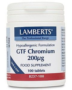 Lamberts GTF Chromium 200mcg 100 tablets